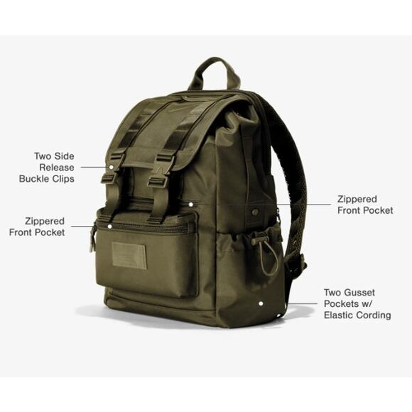 Dagne Dover Brooklyn Flap Top Backpack in Warm Dust